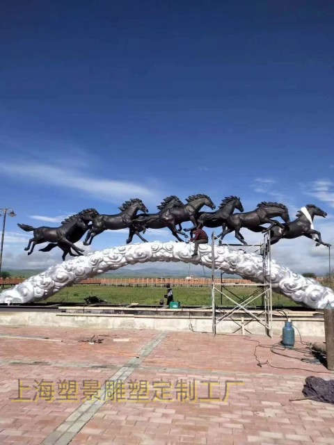 枣庄广场马不锈钢雕塑 奔腾的骏马雕塑