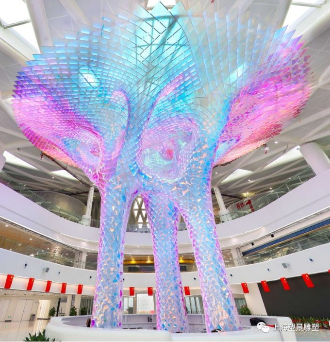 最炫科技风|襄阳科技馆艺术装置—亚克力雕塑生命树